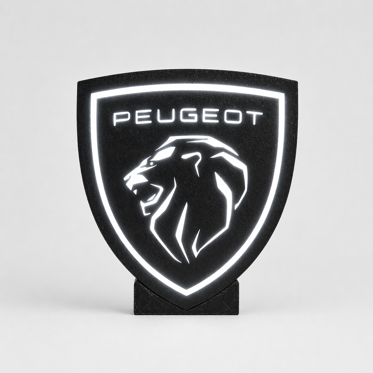 Luminária LED 3D Leão Peugeot